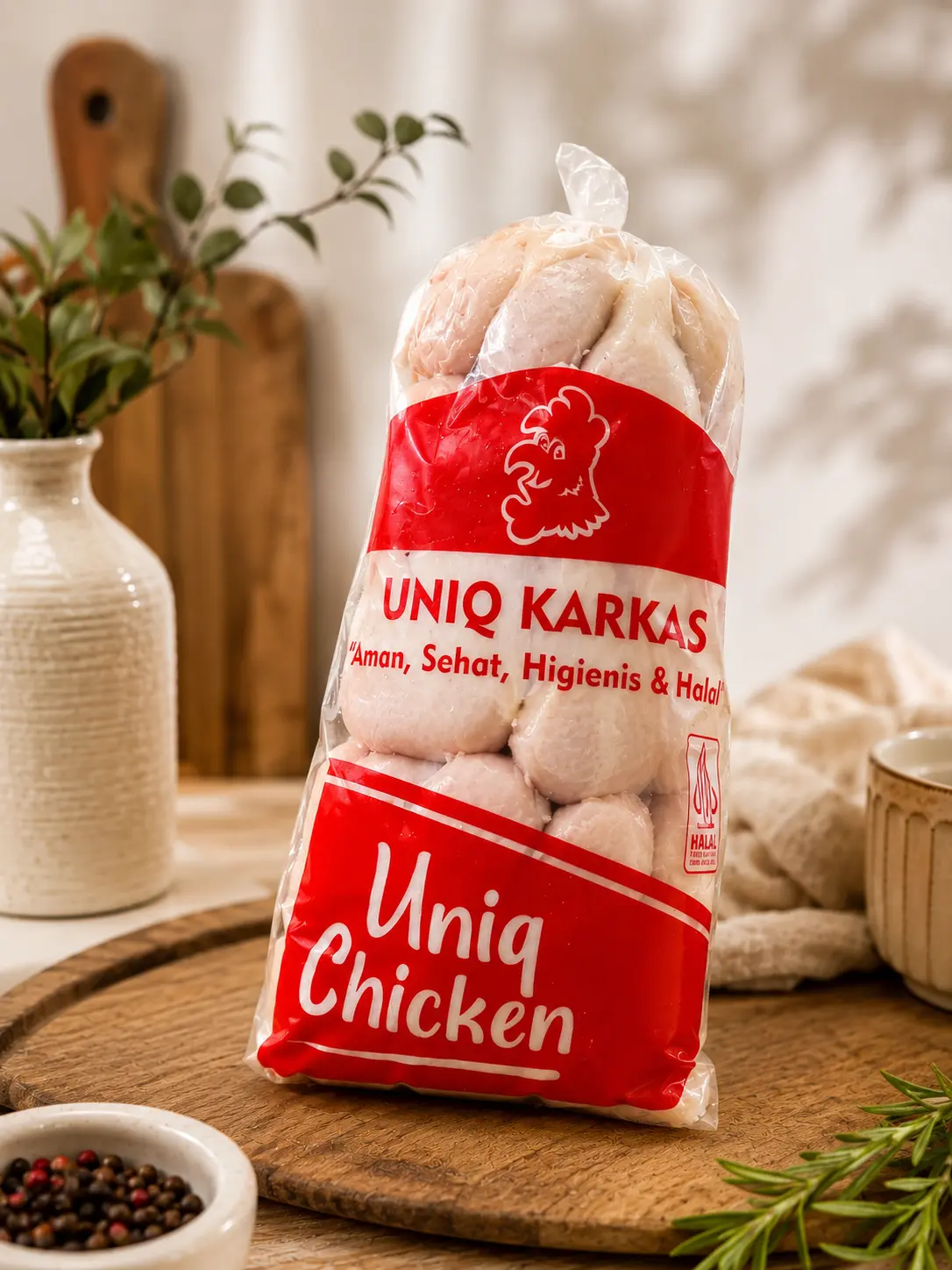 Ayam pejantan utuh segar